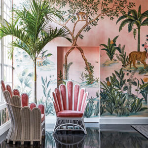 Southern Home January/February2022 Colony Hotel Pink Lobby