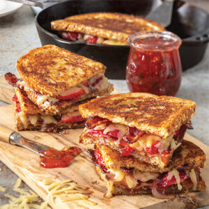 Strawberry Bacon Grilled Cheese Featured In Southern Cast Iron March April 2022 Issue