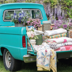 Victoria Magazine March/April 2022 Blue Truck With Linens