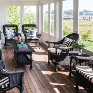Black & White Sunroom Featured In The Cottage Journal Romantic Cottage 2022