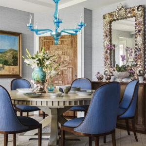 Blue Dining Room Featured in Southern Home May June 2022 Issue