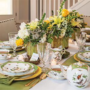 Green and Yellow Table Featured In TeaTime May June 2022