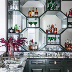 Kitchen With Bar Featured in Southern Home May June 2022 Issue