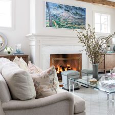 Living Room with Fire Place Featured in Southern Home May June 2022 issue