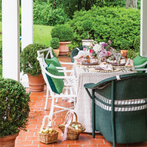 Easter Joy Outdoor Table Setting Featured in Southern Lady Southern Tables 2022