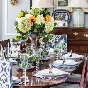 Green & Blue Dining Table Featured in Featured in Victoria July/August 2022