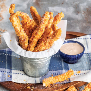 pickle fries in a tin can
