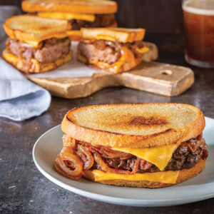 plated grilled sandwiches