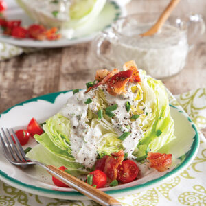 Plated wedge salad