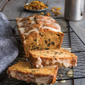 sliced carrot cake