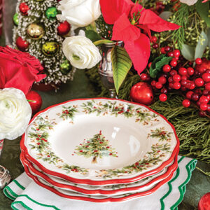 Christmas decor plates