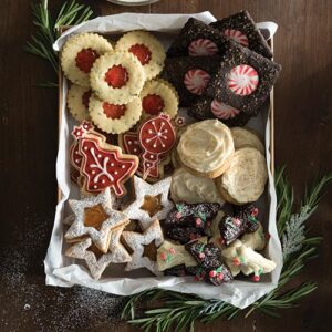 Assorted Holiday Cookies in baking tray