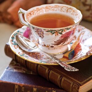 Floral Tea cup on books
