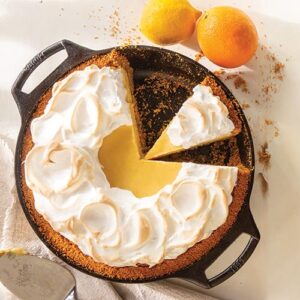 Orange Pie in Cast Iron Skillet