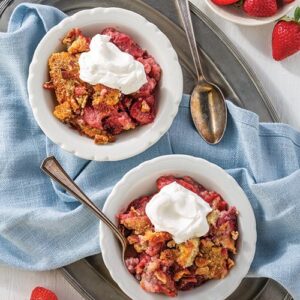 Strawberry Dessert with whip cream