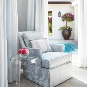 Susan Carlson Blue floral chair