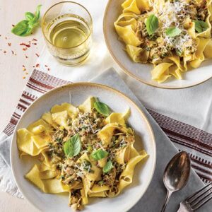 Pasta plated dishes