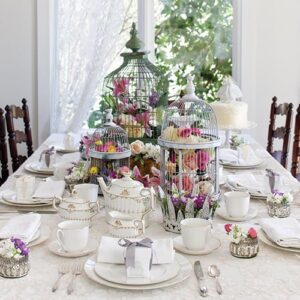 bridal tea tablescape