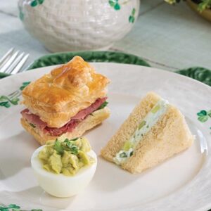 Savory plated sandwiches