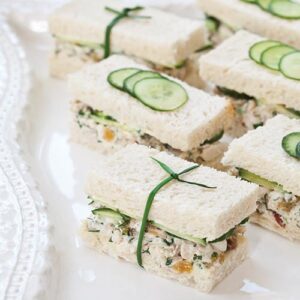 mini sandwiches for a baby shower