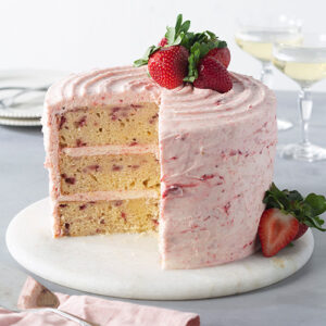 Strawberry layered cake