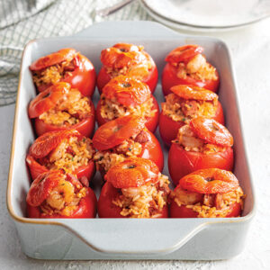 Stuffed tomato dish