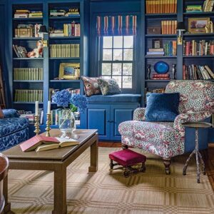 blue library room