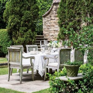 Outdoor garden dining table