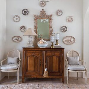 Brown entryway rustic table