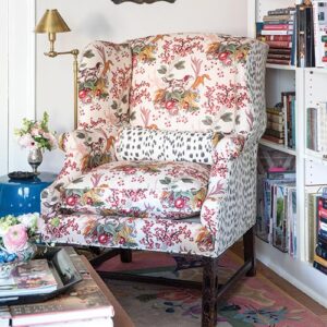 Vintage patterned arm chair