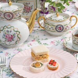 Outdoor garden tea appetizers