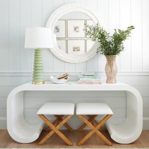Entryway table and decor