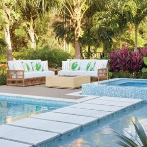 Backyard pool oasis