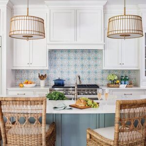 Wire grass sea kitchen island