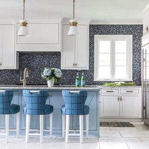 White and Navy Kitchen