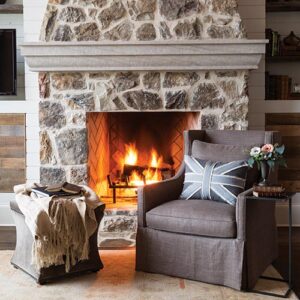 indoor fireplace