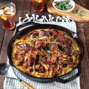 Ribs in a cast iron skillet