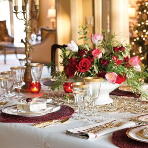 Red Table Setting