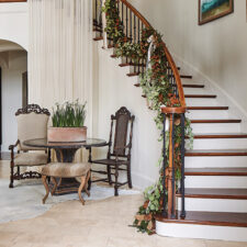Southern Home staircase garland