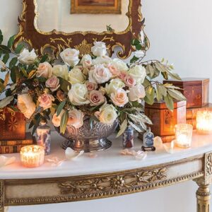 Rues flowers and candles