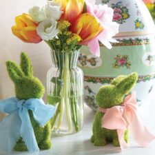 Easter Tea Flowers and Bunnies