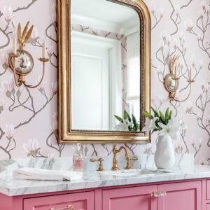 Pink and Gold Powder Bath