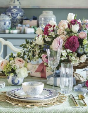 indoor floral tablescape