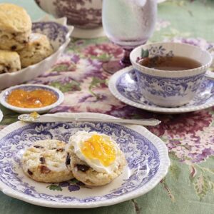 Plum tea scones