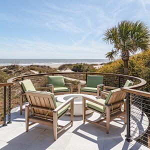 Outdoor beachfront seating