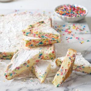 Sliced funfetti Cakes