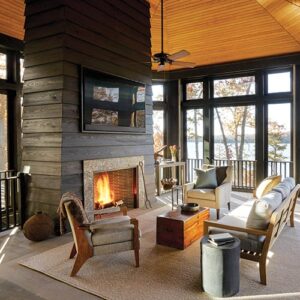 Outdoor Lake house fire pit