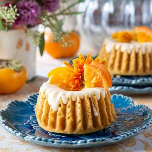 Persimmon bundt cakes