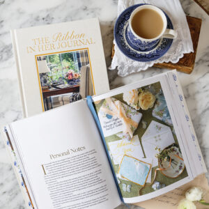 Ribbon in Her Journal Spread