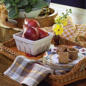 Fruit and dish breakfast tray